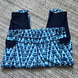 Athleta leggings‎ pockets Medium stretchy capri workout running sporty athletic